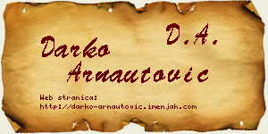 Darko Arnautović vizit kartica